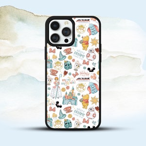 Disney Characters inspired Dumbo Stitch Pooh phone case for iPhone Samsung Huawei. Many models available.