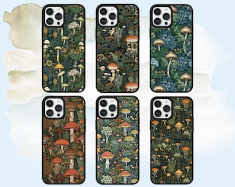 Mushroom Phone Case: Autumn Leaves Forest Print