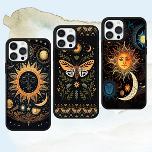 Sun Moon Celestial Witchy phone case cover for iPhone Samsung Huawei Google Pixel 12 13 14 15 16 A12 A14 A15 A52 A52s A55 A54 S24 A35 S25