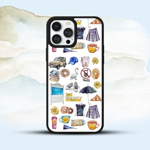 Gilmore Girl TV Series Inspired Watercolour Pattern TPU phone case for iPhone, Samsung, Huawei. Many models available.