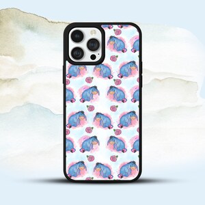 Eeyore Floral Cute pattern phone case for iPhone Samsung Huawei. Many models available.