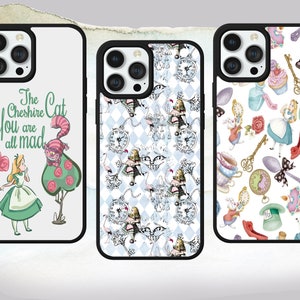 Alice in Wonderland Phone Case: Cheshire Cat Pastel Collage
