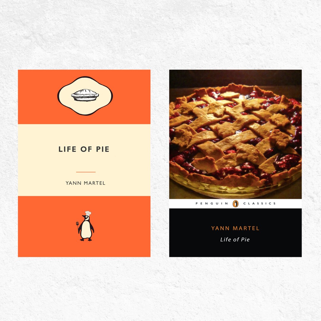 Life of Pie Book Cover Poster. Yann Martel Life of Pi Book Lover Gift. Food Poster. Food Art