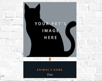 Bespoke Pet Portrait, Penguin Classic Book Cover Poster