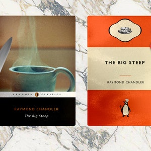 The Big Steep Raymond Chandler Book cover cutting board. The Big Sleep detective noir fiction fan gift. Book novel chopping board decor