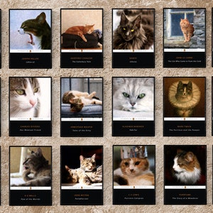 Set of 3 or 6 Literary Cat Pun Penguin Classic Book Covers. Great gift for a cat lover image 3