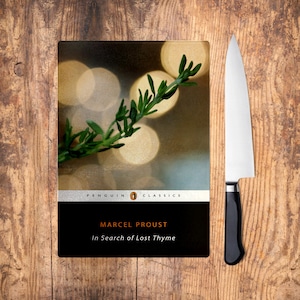 In Search of Lost Thyme Herb Chopping Board: Marcel Proust Kitchenware
