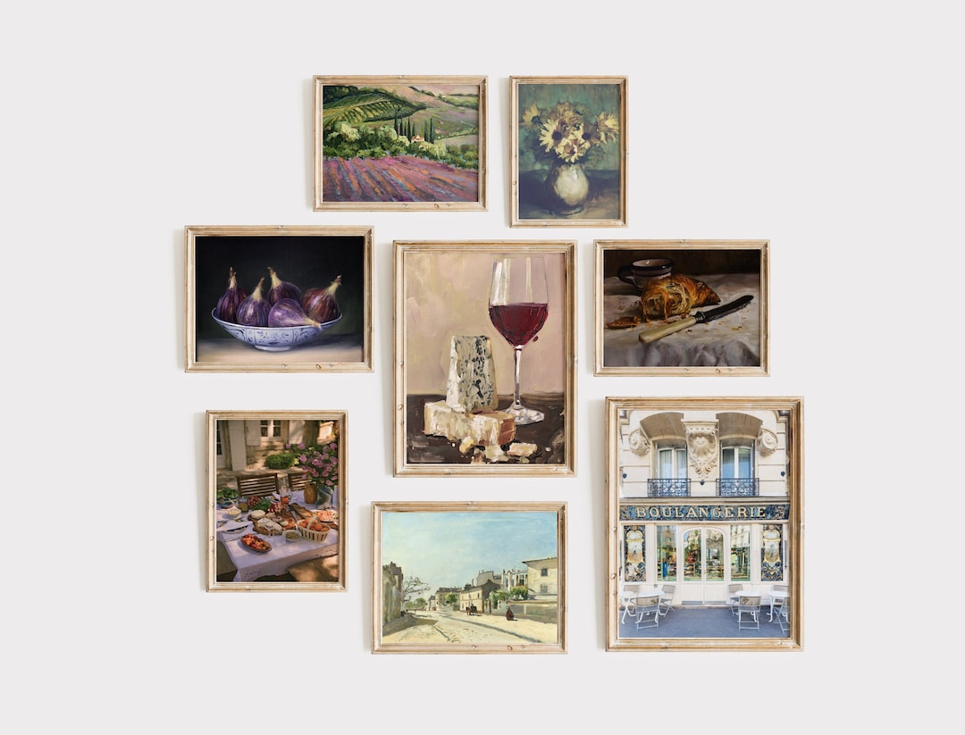 Vintage French Kitchen Gallery Wall Art Set of 8 PRINTABLES Kitchen ...
