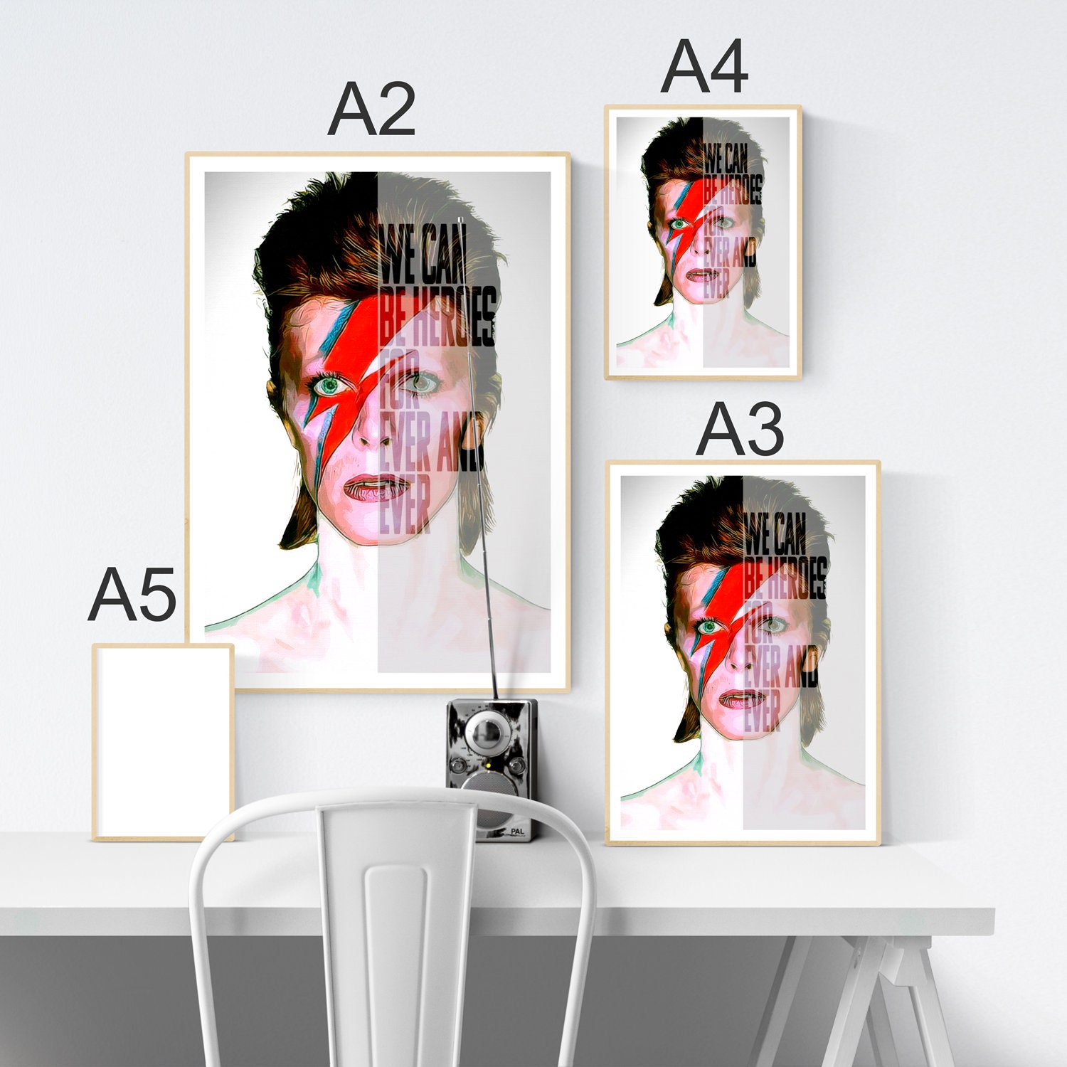 Heroes David Bowie Lyrics Poster. We Can Be Heroes Ziggy Stardust