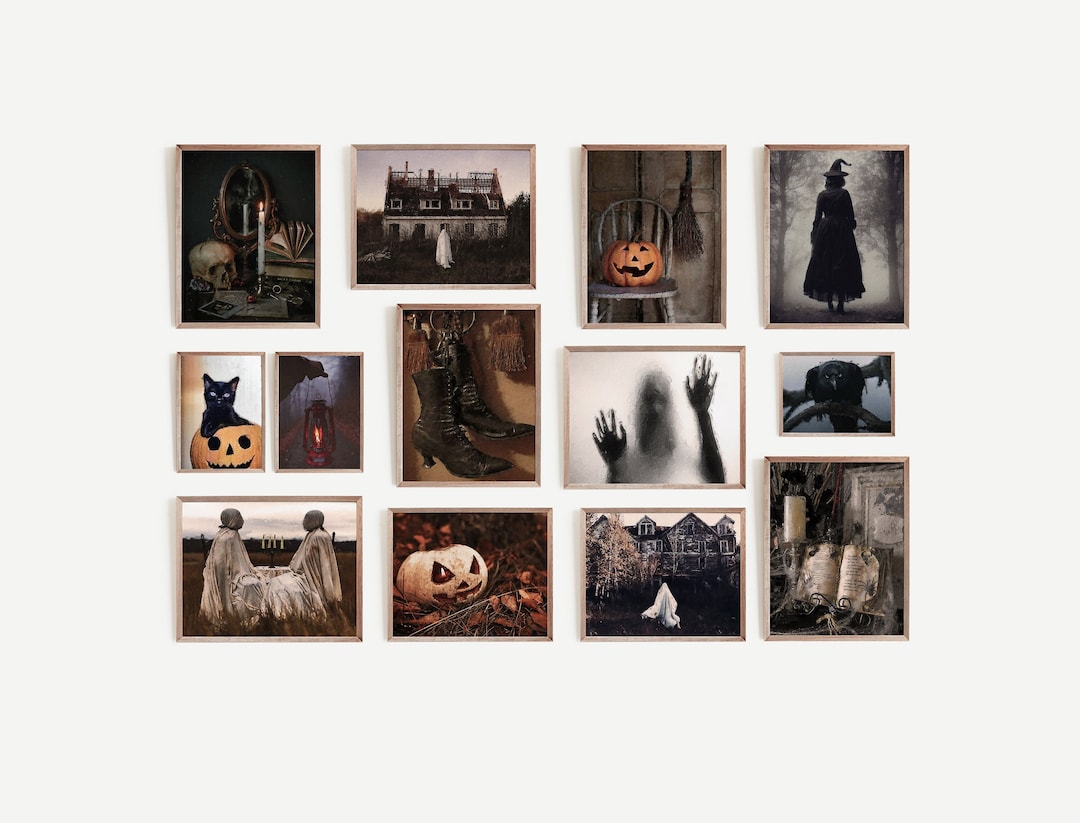 Dark Academia Decor Set of 13 Halloween High Quality Art Prints Vintage ...