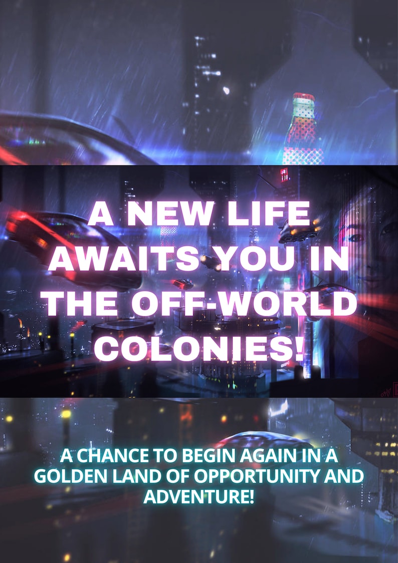Blade Runner Inspired Poster. Blade Runner Film Quote Art Print. A New ...