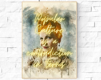 Affiche de citation inspirante de Vivienne Westwood. Art mural célèbre créateur de mode. Affiche de citation de mode. Cadeau Fashion Lover.