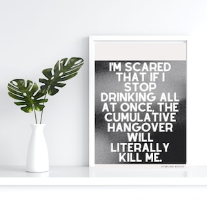 Waarom ik niet kan stoppen met het drinken van Archer Sterling Archer Wall Art. Beste boogschuttercitaten. College inrichting. Grappige affiche. Citaten over cult-tv-programma's