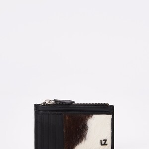 Handmade Cowhide Leather Top Zip Cardholder, Argentinian Genuine Leather, Unisex Cardholder, Credit and Business Cardholder, Slim Cardholder
