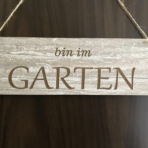 Door Sign Decoration Country House Vintage Shabby Retro Bin im Garten Decorative Sign