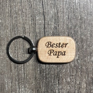 Wooden Key Pendant Best Dad Father&#39;s Day Gift Keychain Father Daddy
