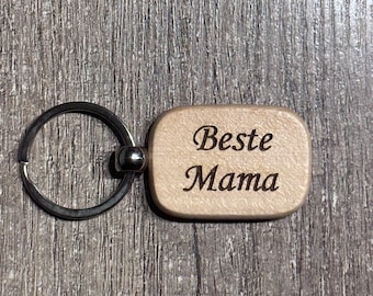 Tränyckelring Bästa mamma Mors dag-present nyckelring mamma