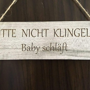 Door sign decoration country house vintage shabby retro Please do not ring the bell Baby is sleeping decorative sign