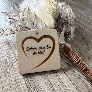 Targa pendente in legno etichetta regalo Bello che tu sia qui etichetta regalo ospite rettangolare 4 cm