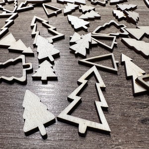 50 Scatter Decoration Wood Table Decoration Craft Christmas Tree Tree Set Christmas Xmas Decoration Set Christmas Xmas Wood Craft Table Decoration