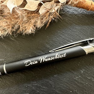 Ballpoint pen personalized light metal ballpoint pen touchscreen engraving as a gift guest gift wedding pen name desired engraving