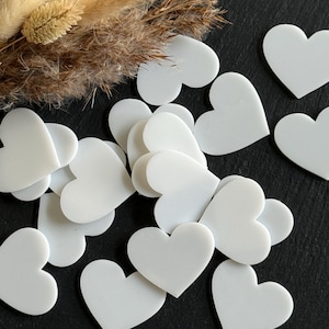 25 pieces scatter decoration heart table decoration wedding decorative hearts scatter parts Plexiglas WHITE 4 cm