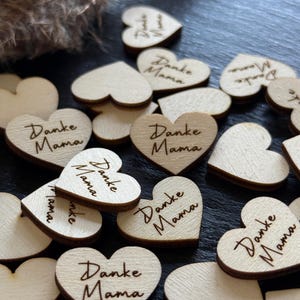 Scatter Decoration Wooden Heart Table Decoration Thank You Mom Decorative Hearts Scatter Parts Mother's Day Mom