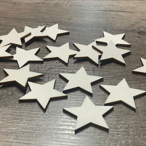 25 Scatter Decoration Wooden Table Craft Star Stars Starlet Decoration Christmas Xmas 4 cm