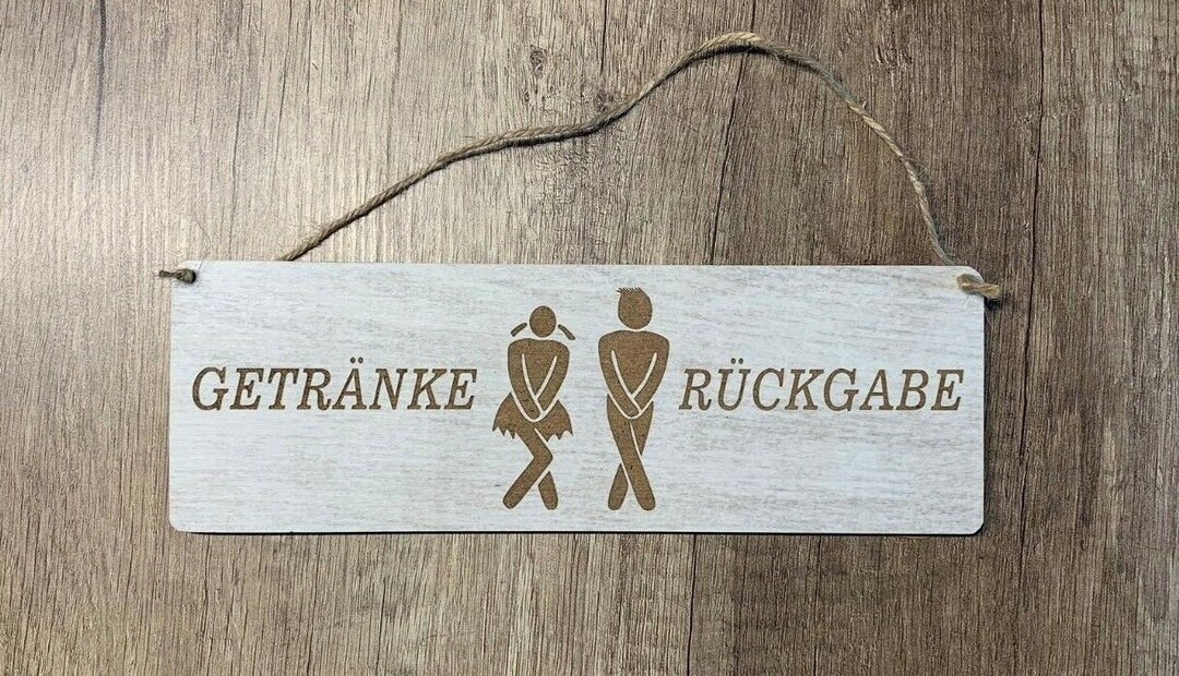 Türschild Deko Landhaus Vintage Shabby Retro Getränke Rückgabe WC ...
