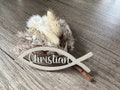 Fish with name name plate personalized with name place card guest gift communion confirmation baptism product logo