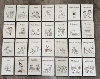 Individual routine cards for children, Montessori calendar, weekly plan Montessori, weekly planner children, daily routine children daily routines