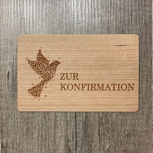 Greeting card made of wood Card sustainable Wooden card Gift Congratulations card made of wood Gift card Gift card Confirmation dove