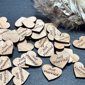 50 scatter decoration wooden heart table decoration heart just married saying wedding decorative hearts scatter parts 2 cm scatter parts sustainable table decoration decorative hearts