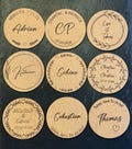 Cork beer mat personalized name coaster place card guest gift drink coaster wedding / birthday / celebration various motifs product logo