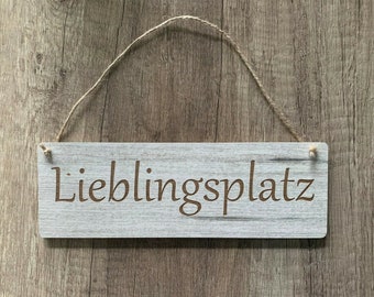 Türschild Deko Landhaus Vintage Shabby Retro  Lieblingsplatz  Dekoschild