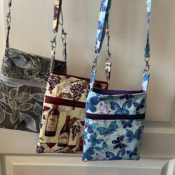 Adjustable Strap Crossbody Purse: Zipper Pocket Pouch