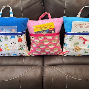 Book Pocket Pillow Tote COVER ONLY | Cozy Reading Companion