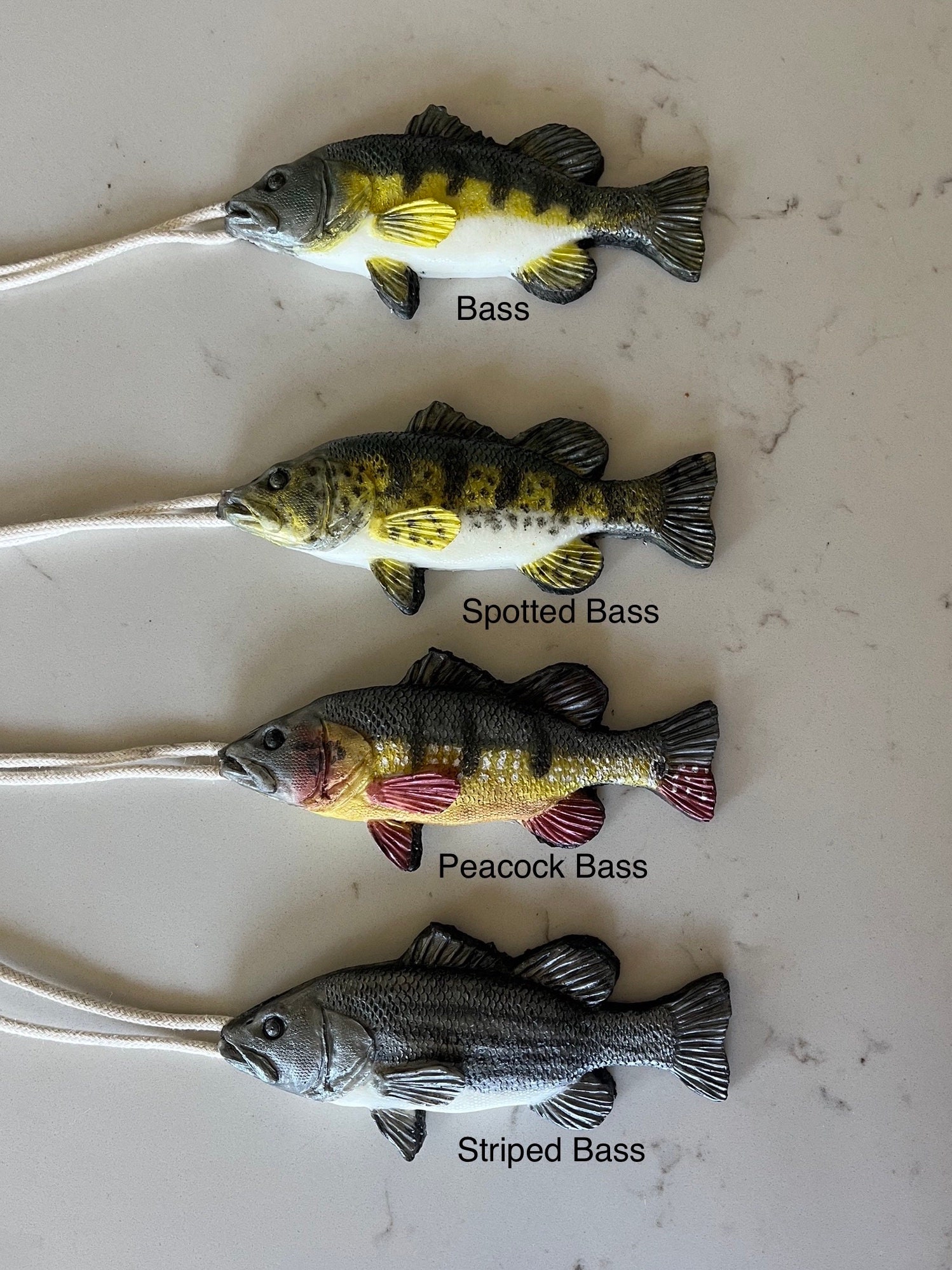 Fish Soap on a Rope Realistic Hand Painted Fun Gift for Outdoorsmen,  Fisherman, Adults Kids 