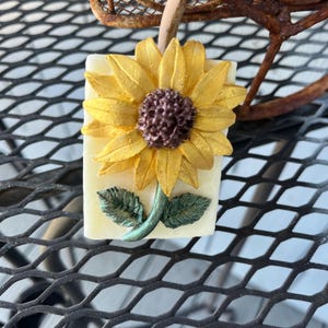 Sunflower Goat Milk Soap Bar Fall Bath Decor with Scent and Color Options