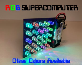 Supercomputer - Retro Computing - Multi colors and RGB Slow Change LEDs available
