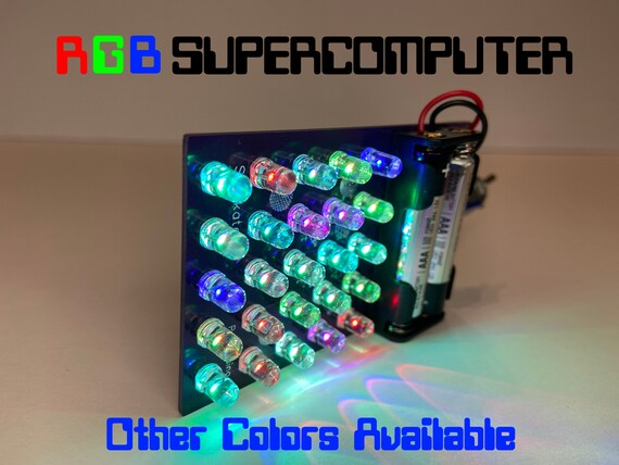 Supercomputer - Retro Computing - Multi colors and RGB Slow Change LEDs available