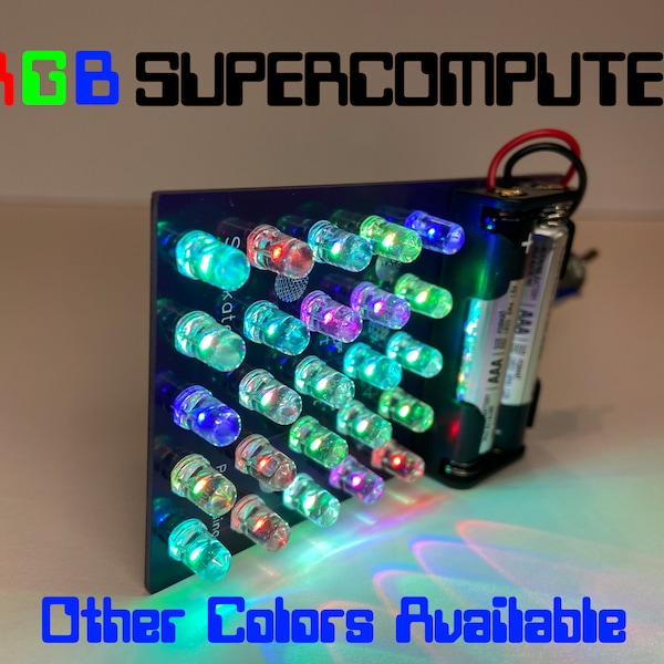 Supercalculateur - Retro Computing - LED multicolores et RVB à changement lent disponibles