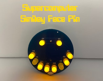 Superrechner Smiley Face LED Tragbares Anstecker