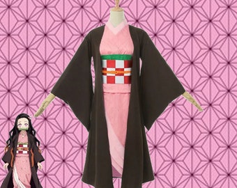 Peluca De Anime Ghost Slayer Kitchen Gate Nezuko Cosplay Peluca De Anime Ghost Slayer Kitchen Gate Nezuko Cosplay