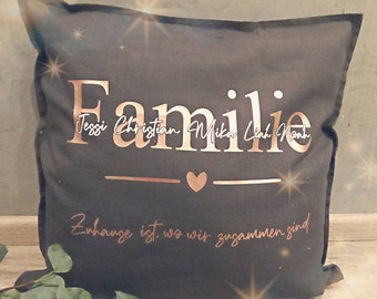 Kissen personalisiert Familie