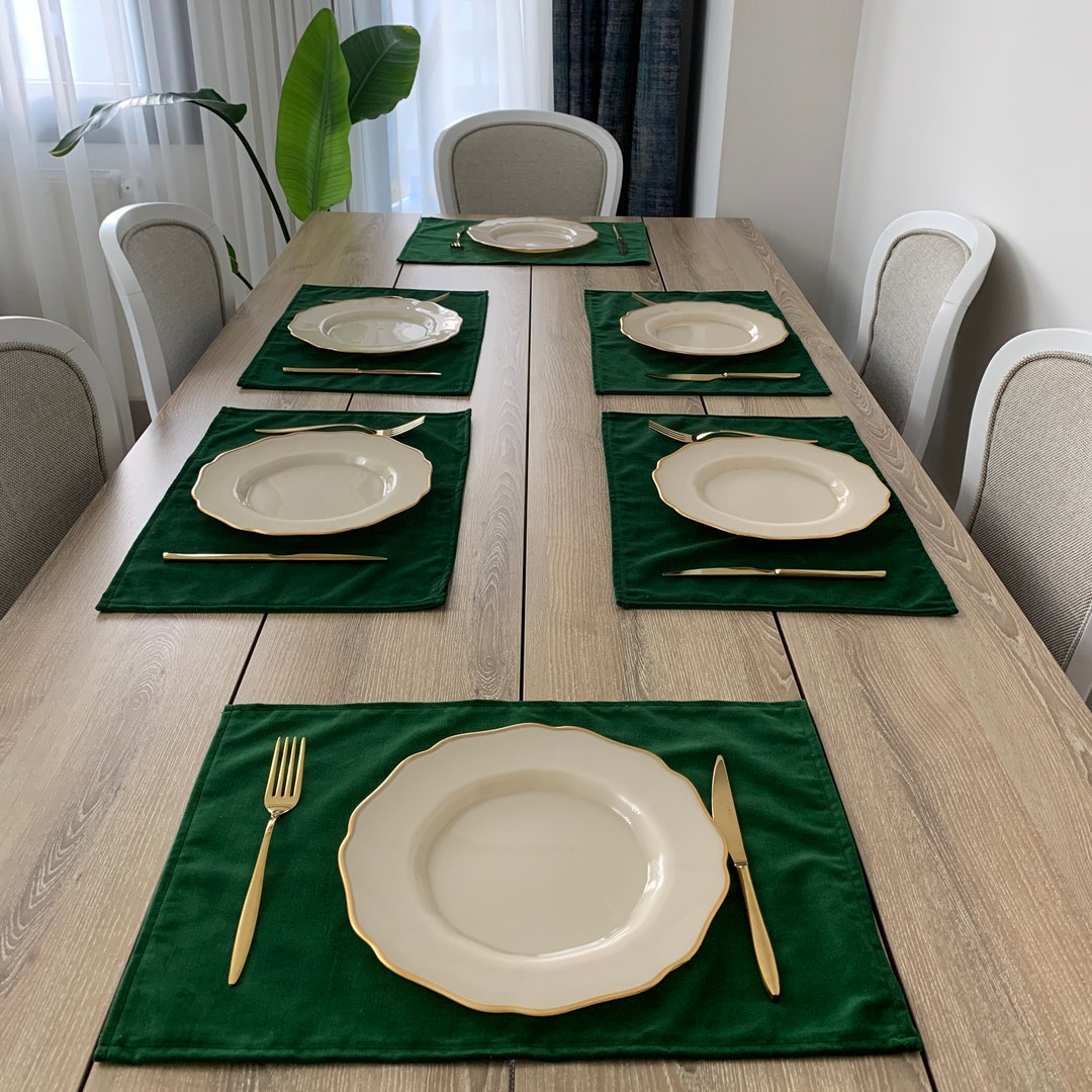 Luxury Velvet Placemat Luxury Placemats Set of 6812 Etsy