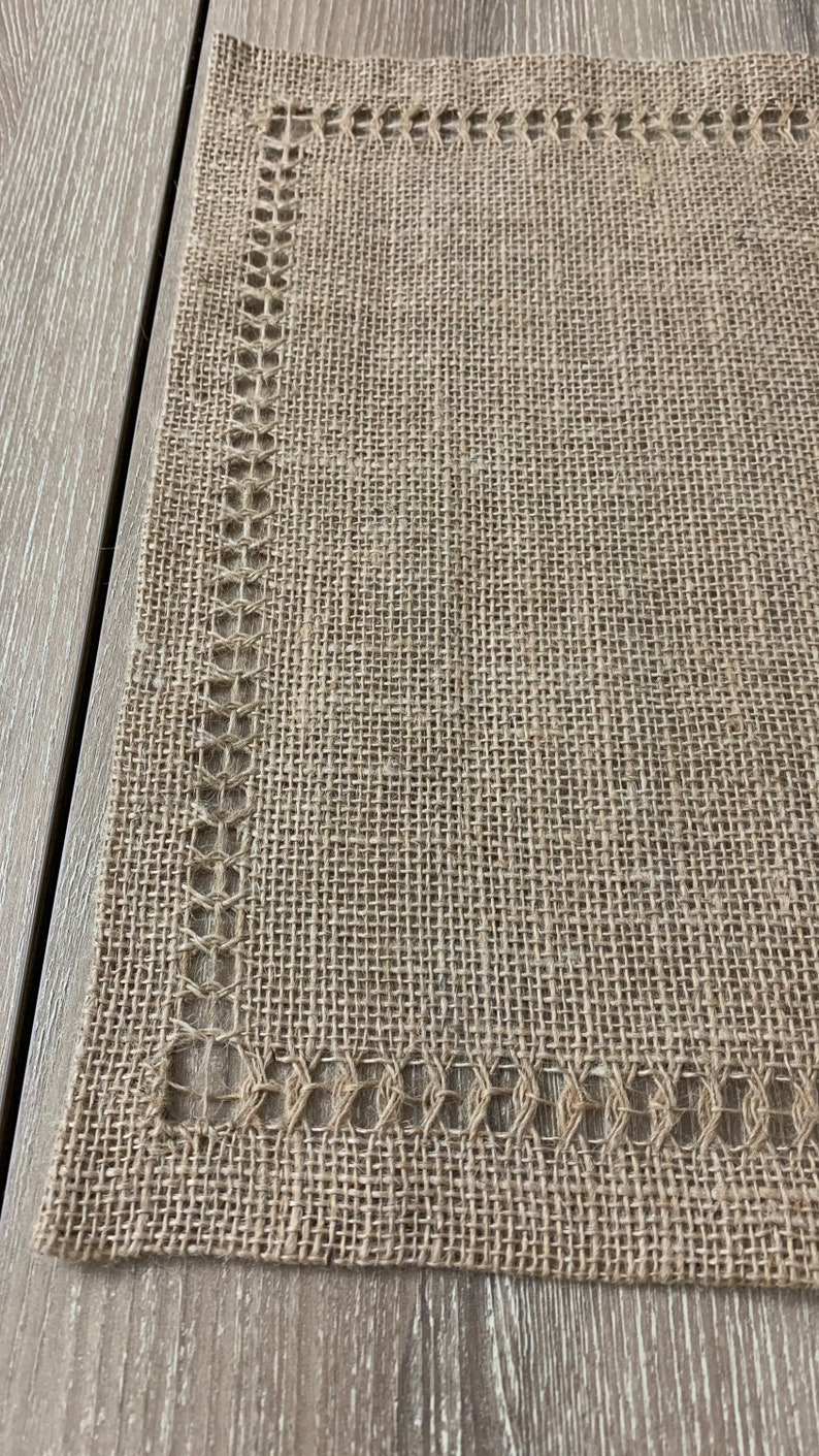 Farmhouse Burlap Placemats Square or Rectangular Farmhouse Etsy