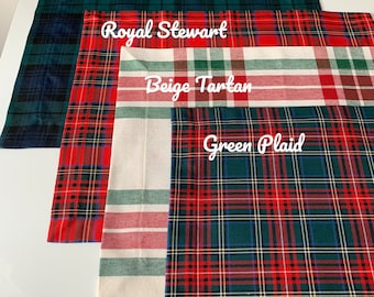 Custom Plaid Christmas Tablecloth: Tartan Holiday Table Cover