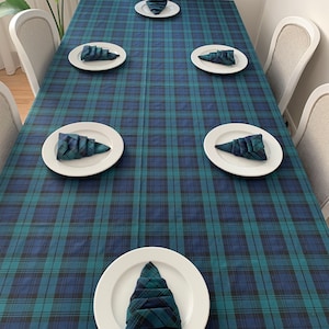 Tartan Plaid Tablecloth: Holiday Blackwatch Scottish Royal Stewart