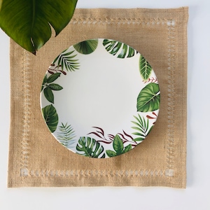 Rustic Square Burlap Placemats, Farmhouse Table Decor, Fall Placemats, Square or Rectangular Hessian Table Mats
